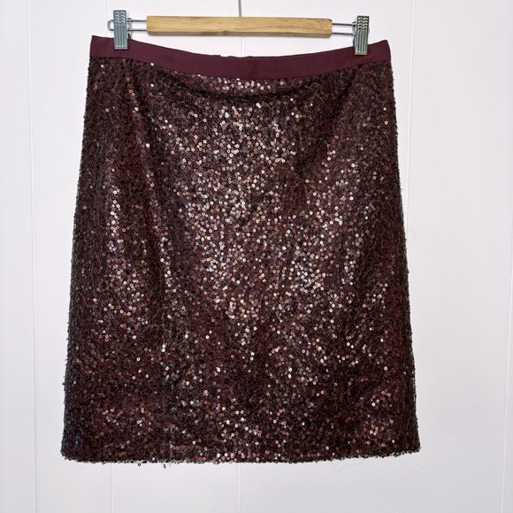 J. Crew Dresses & Skirts - J Crew Wine Sequin Skirt 6